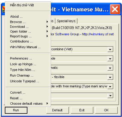 Some special function of WinVNKey - Trần Tư Bình & Ngô Đình Học - Chữ ...